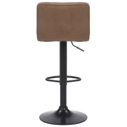 Lot de 4 tabourets de bar Feni en velours marron