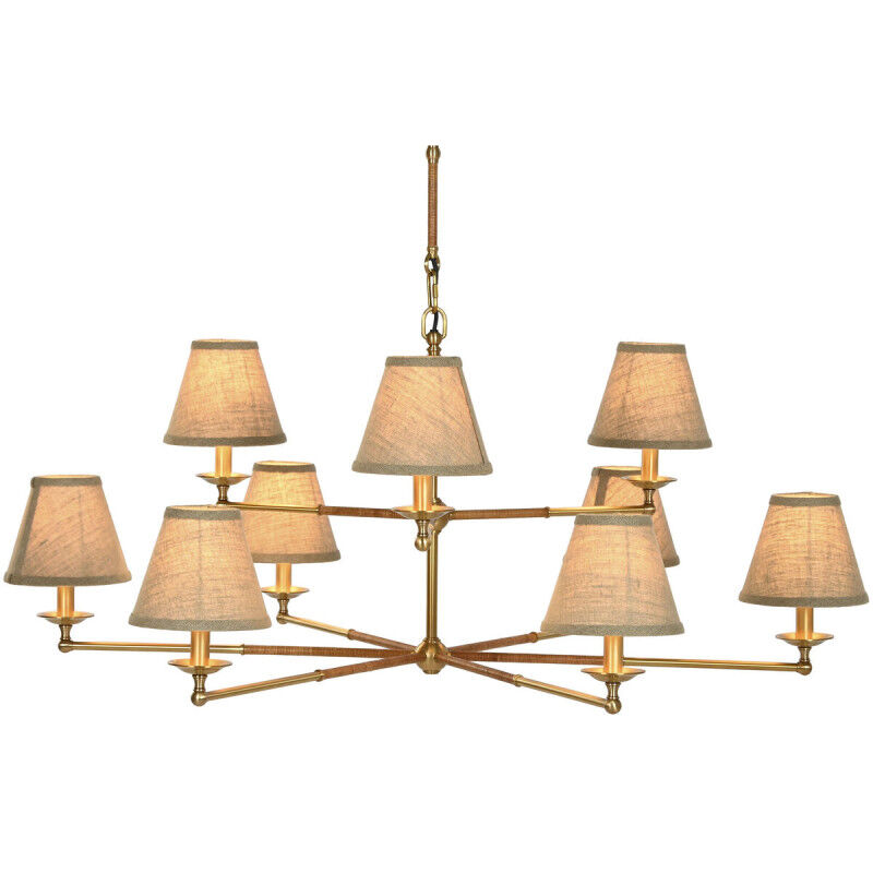 Suspension Home ESPRIT Beige Doré Laiton 25 W 113 x 113 x 132 cm