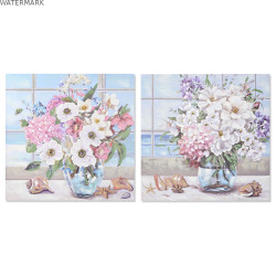 Cadre DKD Home Decor 100 x 2,8 x 100 cm 100 x 3 x 100 cm Shabby Chic (2 Unités)