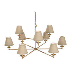 Suspension Home ESPRIT Beige Doré Laiton 25 W 113 x 113 x 132 cm