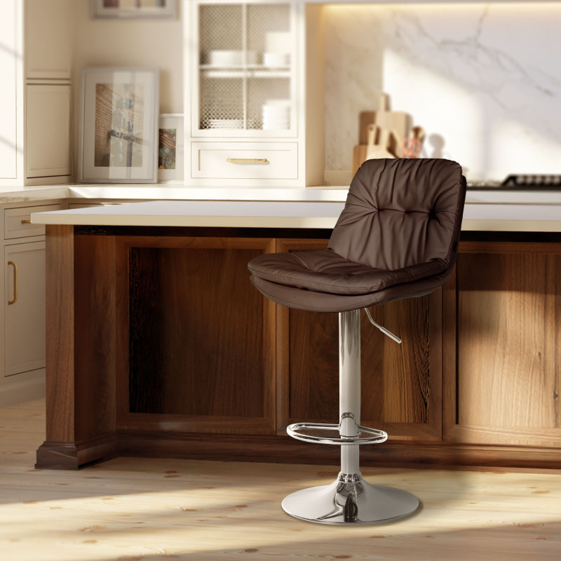 Barhocker Laurel Kunstleder chrom