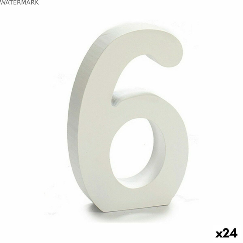 Numéro Pincello 6 Blanc 2 x 16 x 14,5 cm (24 Unités)