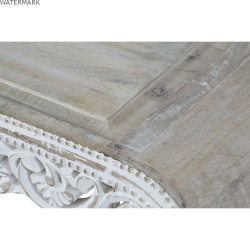 Table d'appoint DKD Home Decor Blanc Bois de manguier 89 x 63,5 x 25,4 cm