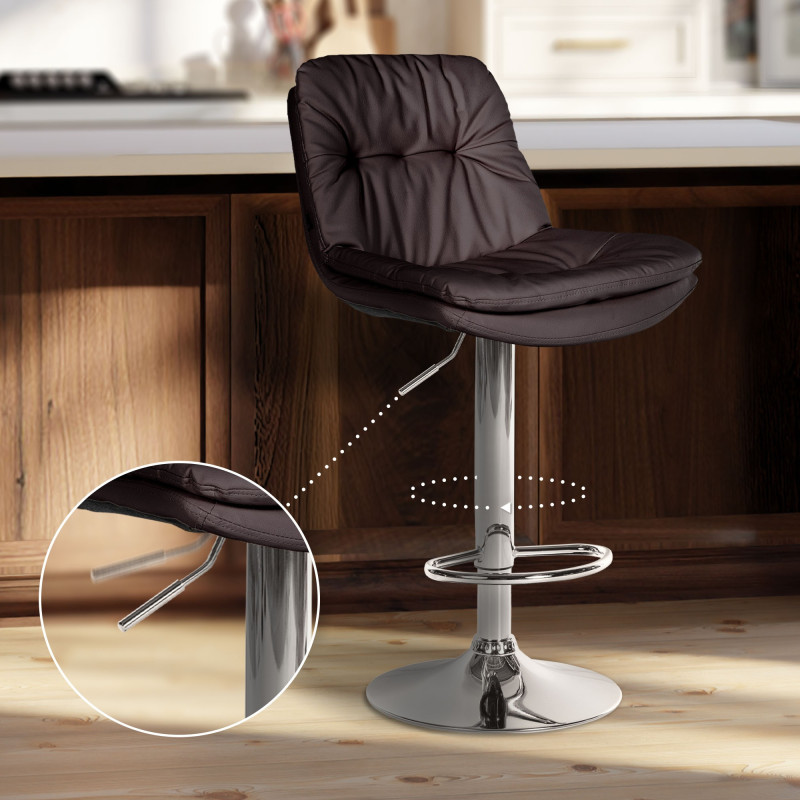 Barhocker Laurel Kunstleder chrom