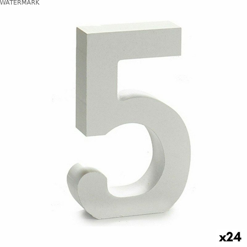 Numéro Pincello 5 Blanc 2 x 16 x 14,5 cm (24 Unités)