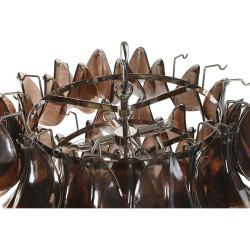 Suspension Home ESPRIT Marron Argenté Verre Acier 25 W 80 x 80 x 80 cm