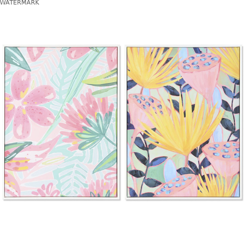 Cadre DKD Home Decor 60 x 4 x 80 cm Moderne Feuille d'une plante (2 Unités) Cadre DKD Home Decor 60 x 4 x 80 cm Moderne Feuille d'une plante (2 Unités)