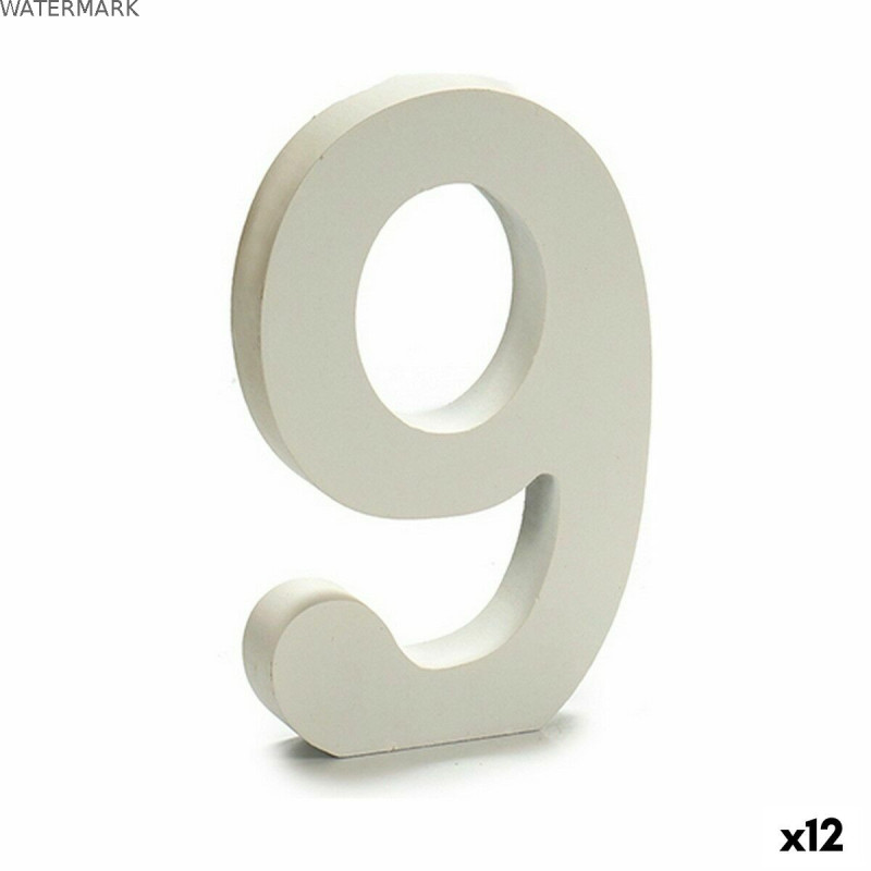 Numéro Pincello 9 Blanc 1,8 x 21 x 17 cm (12 Unités)
