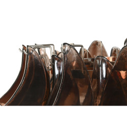 Suspension Home ESPRIT Marron Argenté Verre Acier 25 W 80 x 80 x 80 cm