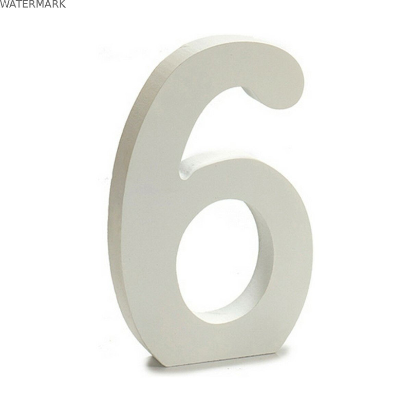 Numéro Pincello 6 Blanc 1,8 x 21 x 17 cm (12 Unités)