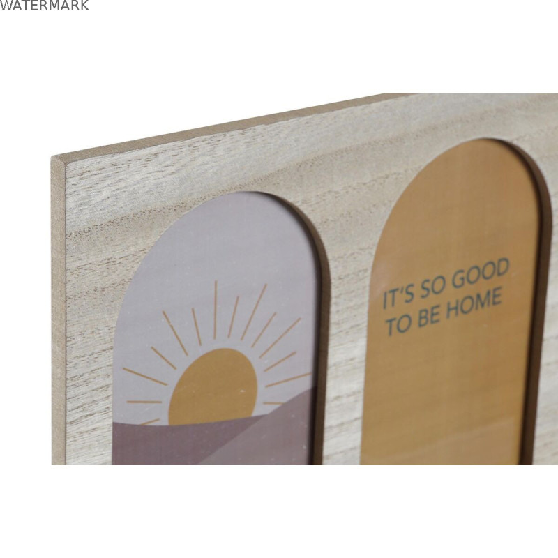 Porte-manteau DKD Home Decor 56 x 5 x 23,5 cm Naturel Multicouleur Bois MDF Boho