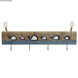 Portemanteau DKD Home Decor Finition vieillie Métal Bois (85 x 4 x 33 cm)