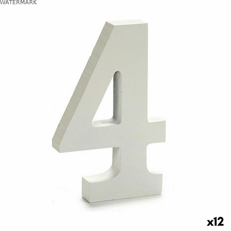 Numéro Pincello 4 Blanc 1,8 x 21 x 17 cm (12 Unités)