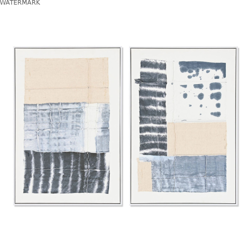 Cadre DKD Home Decor 60 x 3,2 x 90 cm Abstrait Urbaine (2 Unités)
