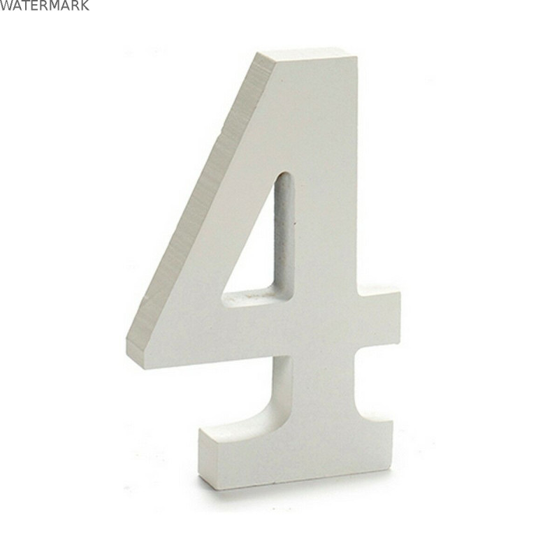 Numéro Pincello 4 Blanc 1,8 x 21 x 17 cm (12 Unités)