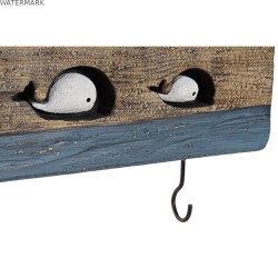 Portemanteau DKD Home Decor Finition vieillie Métal Bois (85 x 4 x 33 cm)