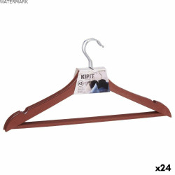 Jeu de porte-manteaux Kipit 2601880-6 Marron Plastique 21,3 x 3 x 44 cm (24 Unités)