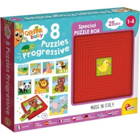 Puzzles progressifs Carotina Baby les Bébés Animaux avec support auto-correctif - LISCIANI