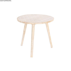 Table d'appoint DKD Home Decor Marron Bois de manguier (50,5 x 50,5 x 47,5 cm)