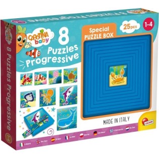 Puzzles progressifs La Mer Carotina Baby avec support auto-correctif - LISCIANI