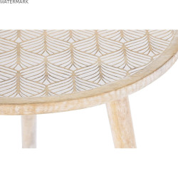 Table d'appoint DKD Home Decor Marron Bois de manguier (50,5 x 50,5 x 47,5 cm)
