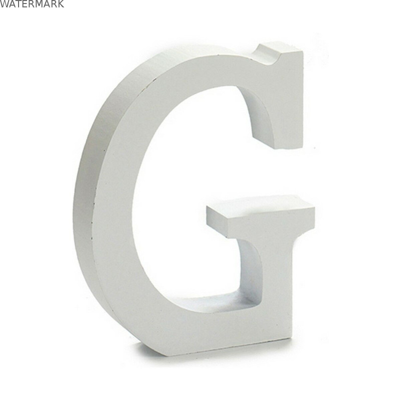 Lettre Pincello G Blanc 2 x 16 x 14,5 cm (24 Unités)