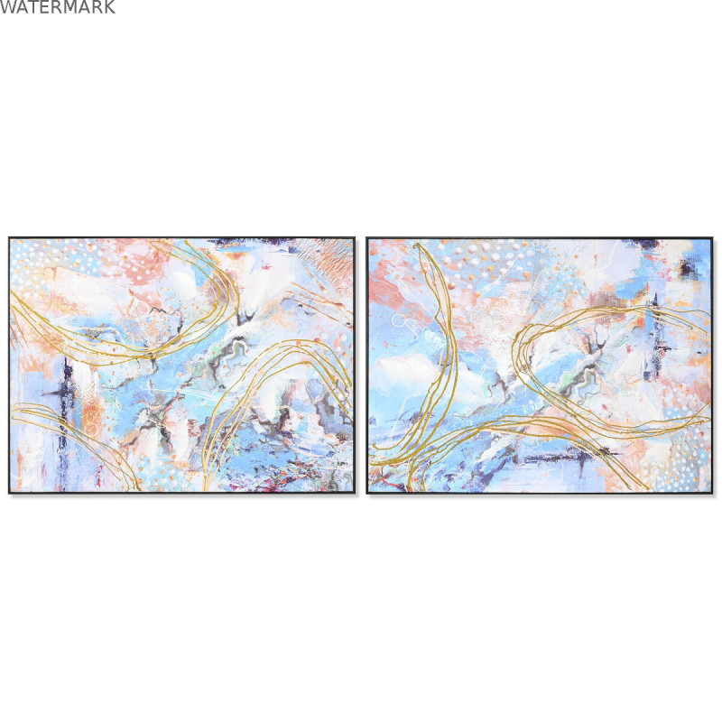 Cadre DKD Home Decor 122 x 4,5 x 92 cm Abstrait Moderne (2 Unités)