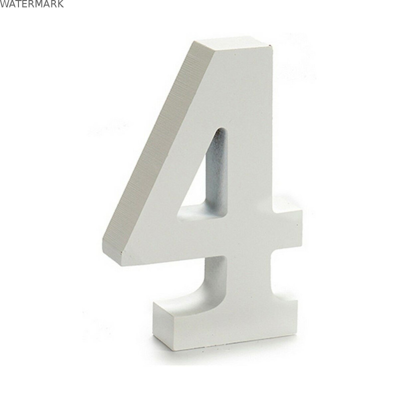 Numéro Pincello 4 Blanc 2 x 16 x 14,5 cm (24 Unités)