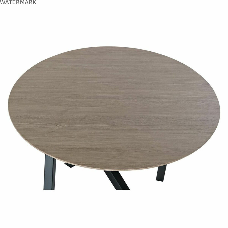 Table d'appoint DKD Home Decor 65 x 65 x 49,5 cm Noir Métal Bois Marron Clair