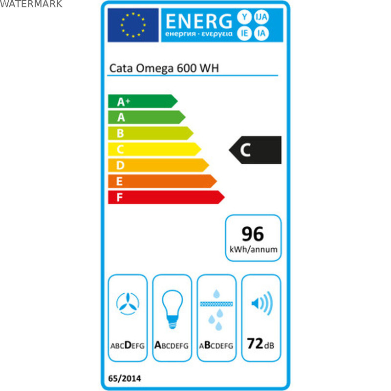 Hotte standard Cata OMEGA II 600WH Blanc 270 W