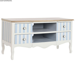 Meubles de télévision DKD Home Decor Blanc Bleu ciel (120 x 48 x 60 cm)