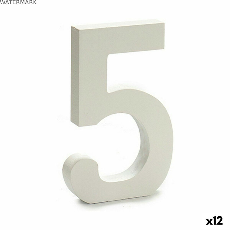 Numéro Pincello 5 Blanc 1,8 x 21 x 17 cm (12 Unités)