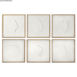 Cadre DKD Home Decor Coquillages 50 x 2 x 50 cm méditerranéen (6 Pièces)