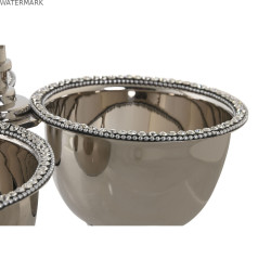 Centre de Table DKD Home Decor 24 x 24 x 18 cm Argenté Chrome