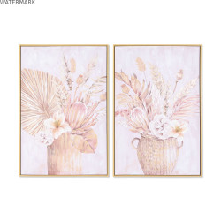 Cadre DKD Home Decor 60 x 3,5 x 90 cm Vase Scandinave (2 Unités)
