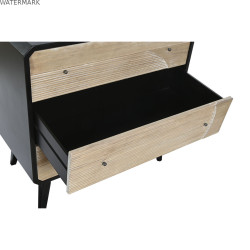 Caisson à Tiroirs DKD Home Decor Noir Bois Moderne (80 x 40 x 79,5 cm)