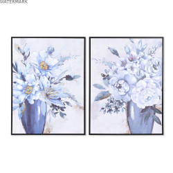 Cadre DKD Home Decor 60 x 3,5 x 80 cm Vase Traditionnel (2 Unités)