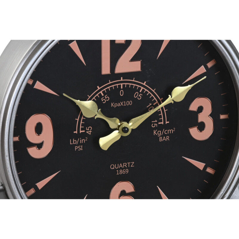 Horloge Murale Home ESPRIT Doré Argenté Métal Hélices Vintage 121 x 7 x 106 cm