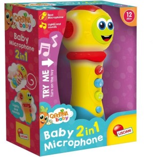 Microphone 2 en 1 - Carotina Baby - joue de la musique, amplifie la voix et fait de la lumiere - LISCIANI