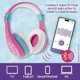 Combo Casque et Microphone - LISCIANI - Bluetooth avec haut-parleur Barbie