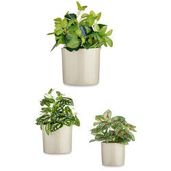 Set de pots Ibergarden CILINDRO-7044 Gris Argile Cylindre Ø 14 cm Ø 22 cm Ø 17 cm 3 Pièces