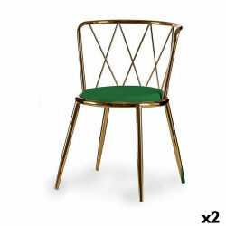 Chaise Losanges Vert Doré...