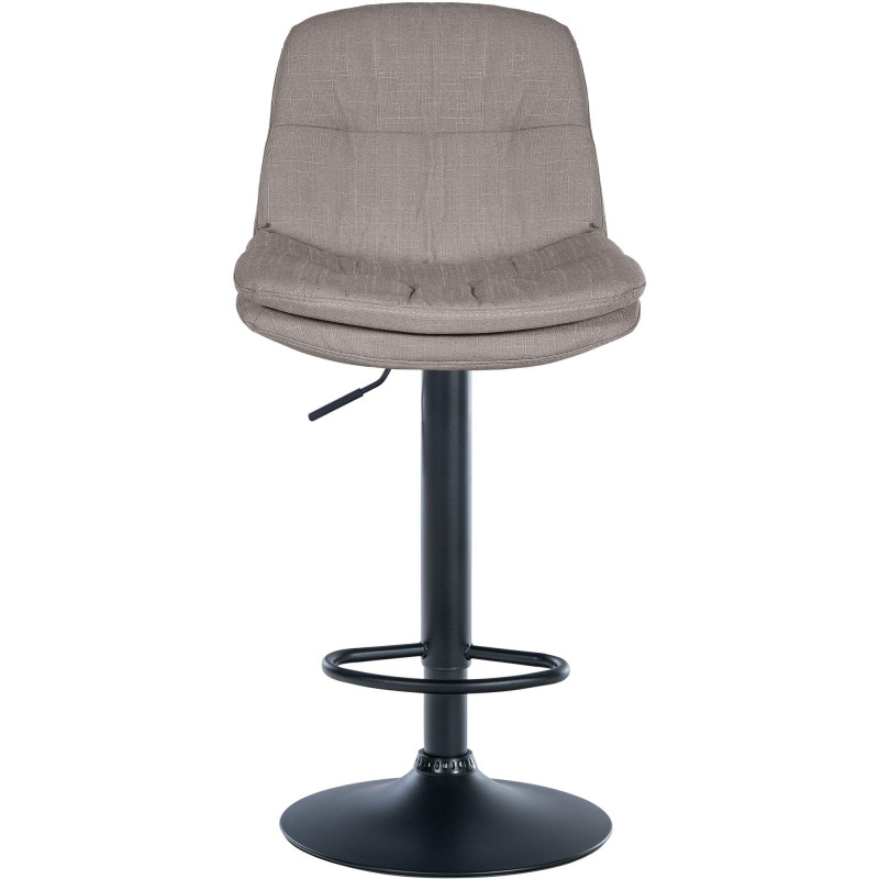 Tabouret de bar Laurel tissu noir gris