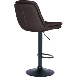 Tabouret de bar Laurel, tissu noir gris foncé