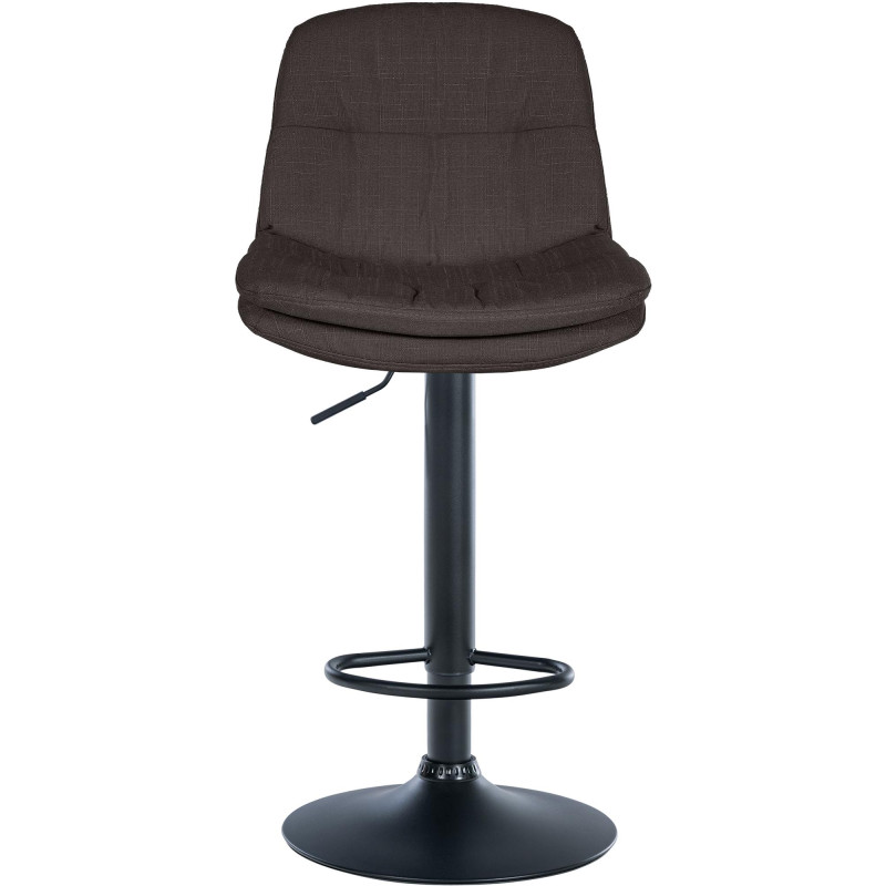 Tabouret de bar Laurel, tissu noir gris foncé