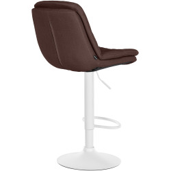 Tabouret de bar Laurel tissu blanc marron