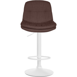 Tabouret de bar Laurel, tissu blanc brun