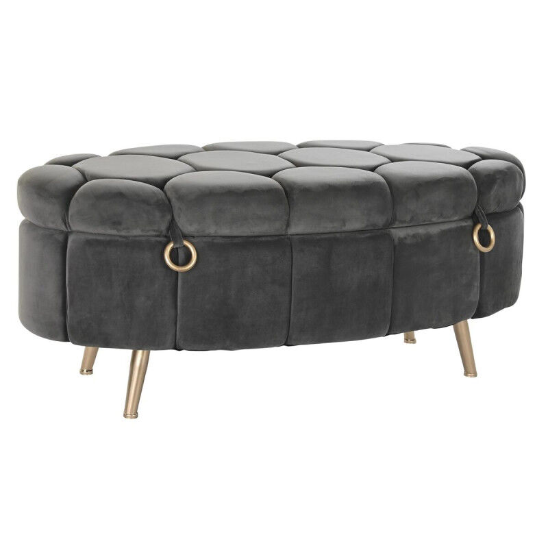 Banquette DKD Home Decor Gris Métal (Reconditionné A)