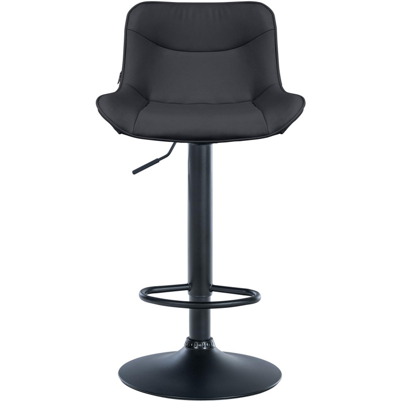 Lot de 2 tabourets de bar Vonore simili cuir noir