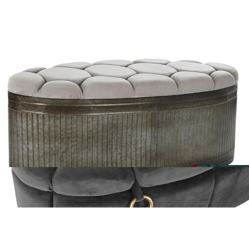Banquette DKD Home Decor Gris Métal (Reconditionné A)